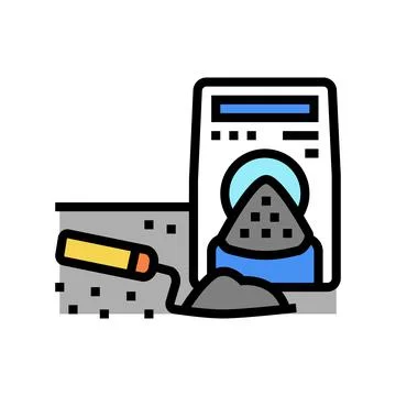 Cement package color icon vector illustration Stock Illustration