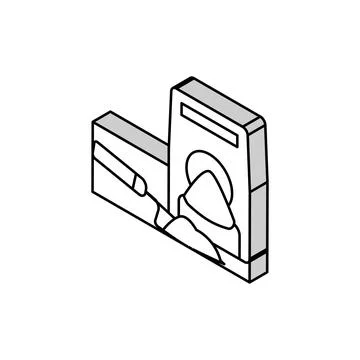 Cement package isometric icon vector illustration Illustrazione stock