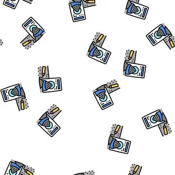 Cement package vector seamless pattern Illustrazione stock