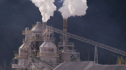 Cement Plant 3 Stock Footage 98033