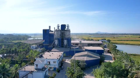 Cement Plant and Industrial Complex in Junbeel Assam India Stock Footage 332793972