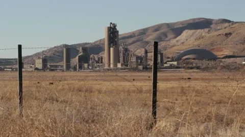 Cement Plant in the Desert Stock-Footage 10576893