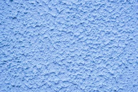 Cement Plaster .Structure of blue coloured cement plaster. Stock Photos