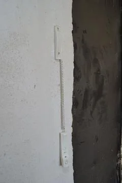 Cement plastering on the ceiling in the house Stock Photos