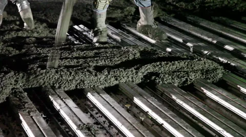 Cement pour night Vídeos de archivo 27823382