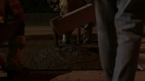 Cement Pouring 2 Stock Footage 44616797