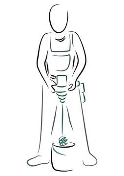 Cement preparation Stock Illustration