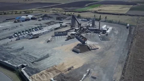 Cement processing plant Stock Footage 78536139