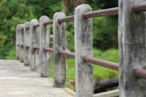 Cement rail bridge Stock Photos