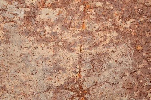 Cement on rusty metal for background Stock Photos