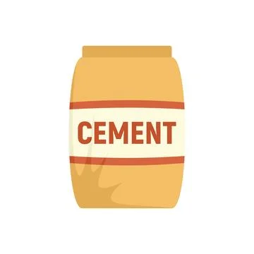 Cement sack icon flat isolated Ilustración de archivo