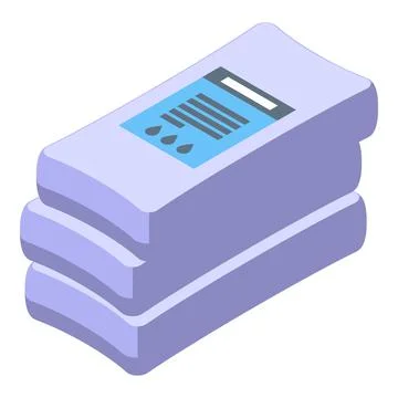 Cement sack icon isometric vector. Wall house Stock Illustration