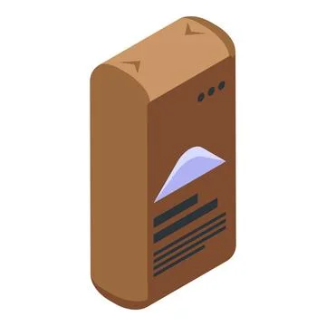 Cement sack icon isometric vector. Concrete machine Stock Illustration
