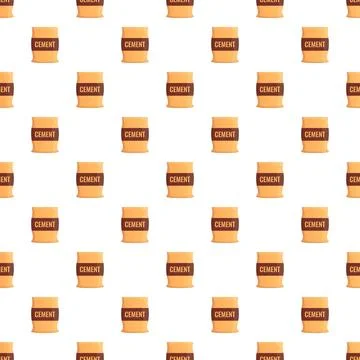 Cement sacks seamless pattern for construction material 스톡 일러스트