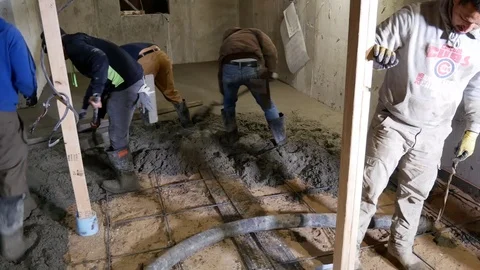 Cement Skreeding Stock Footage 123394360