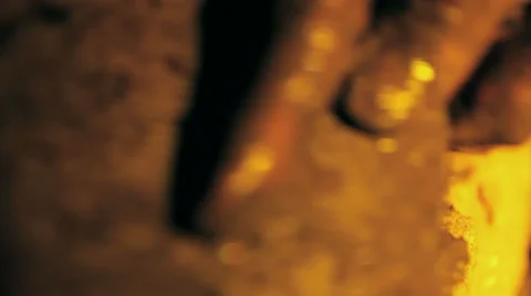 Cement spread on bricks Stock Footage 37228736