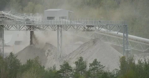 Cement Is Strewed Close Up Dust Tubes of Cement Factory Ecology Environmental Stock Footage 54806387