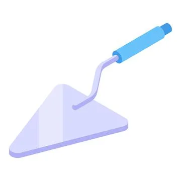 Cement trowel icon isometric vector. Pile building Stock Illustration