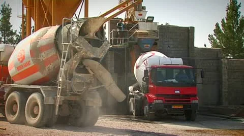 Cement truck Stock Footage 11026047