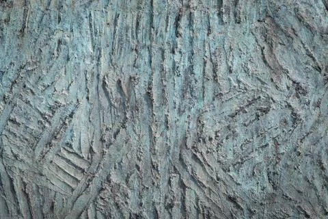 Cement wall design for pattern bluish teal color. Abstract painted background Stock Photos