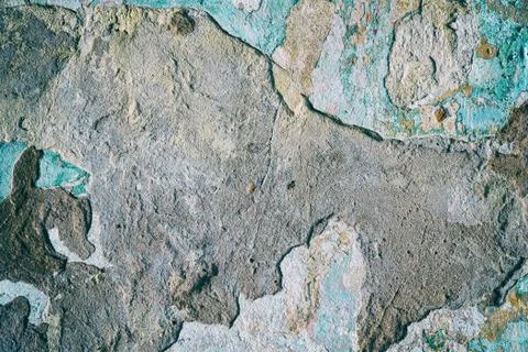 Cement wall with old paint Stock Photos