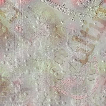 Cement wall with relief pattern colorful clockwork and circle Stock Illustration