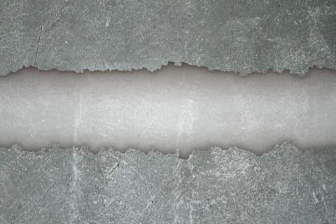 The cement wall was torn like a sheet of paper Stock Illustration