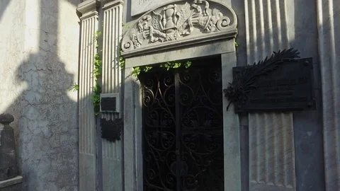Cementario de la Recoleta Monuments Stock Footage 73218809