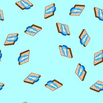 Cementing operation petroleum engineer isometric icon seamless pattern Stock Illustration