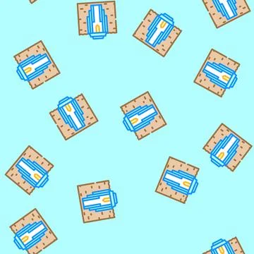 Cementing operation petroleum engineer vector seamless pattern Illustrazione stock