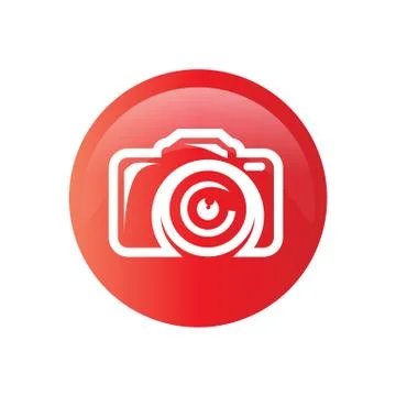 Cemera icon within a circle Stock Illustration