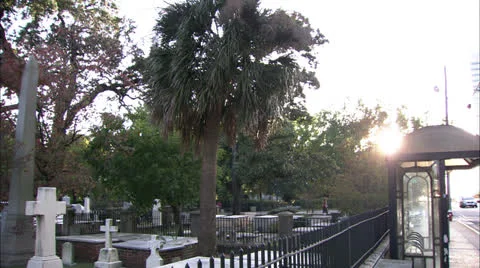 Cemetary Daytime HD Video Stock Footage 24589754