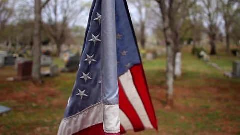 Cemetary Flag 스톡 동영상 74066918