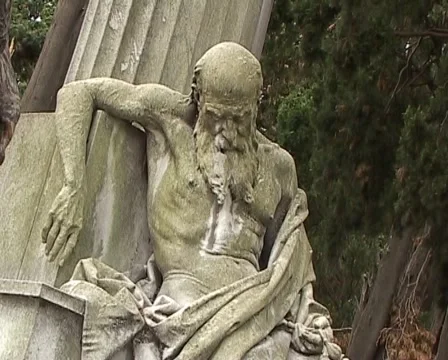 Cemetary statue Stock Footage 920681