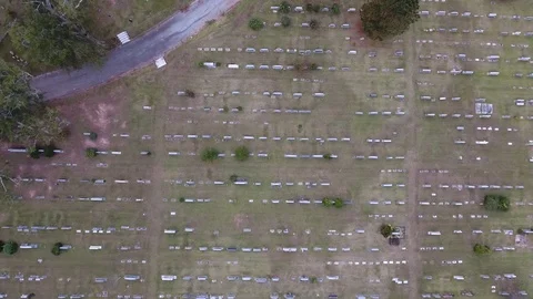 Cemetery Aerial Video stock 82633281