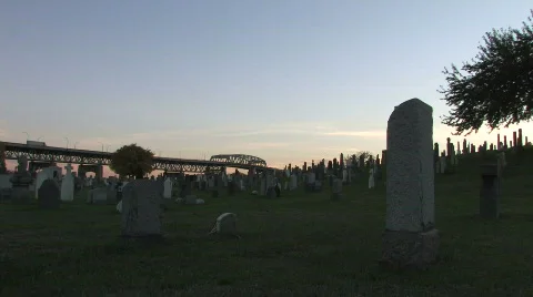 Cemetery and Bridge Video stock 732183