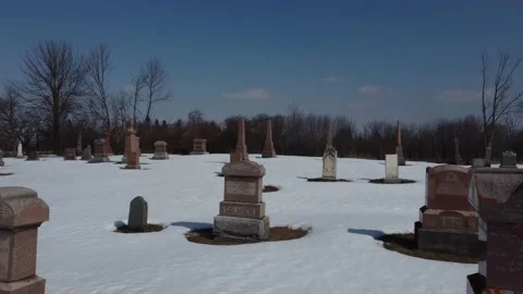 Cemetery Ascending Forward Motion Stock Footage 149713367