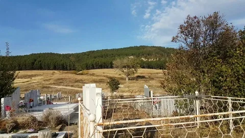Cemetery in Bulgaria Vídeos de archivo 97206515
