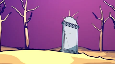 Cemetery Cartoon Background 스톡 동영상 320625816