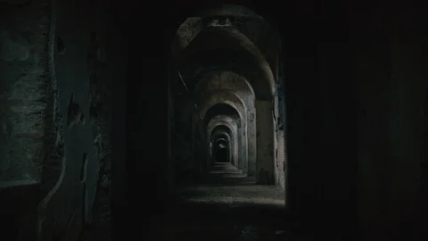 Cemetery, catacombs Stock Footage 104921073