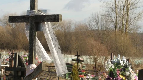 Cemetery Cross. Video stock 80823661