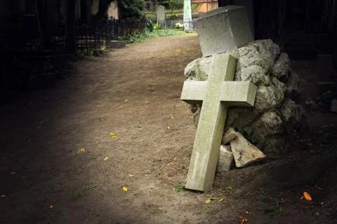 Cemetery cross Stock Photos