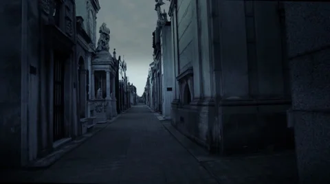 Cemetery crypts Stock Footage 25669146