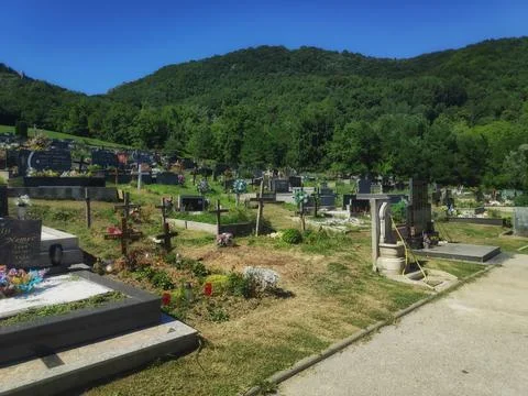 Cemetery in the Distance 库存照片