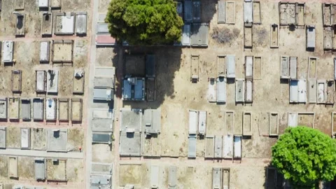 Cemetery Drone Shot Stock Footage 240359155