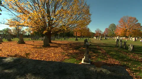 Cemetery on a fall day 動画素材 36557917