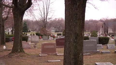 Cemetery, Fall Stock Footage 84810802