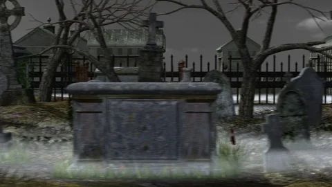 Cemetery Fast Pan Blur  Vídeos de archivo 77264972