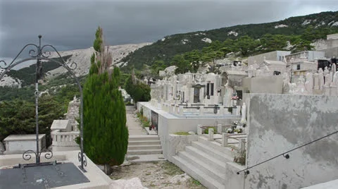Cemetery Stock Footage 24710614