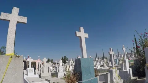Cemetery Stock Footage 75454945